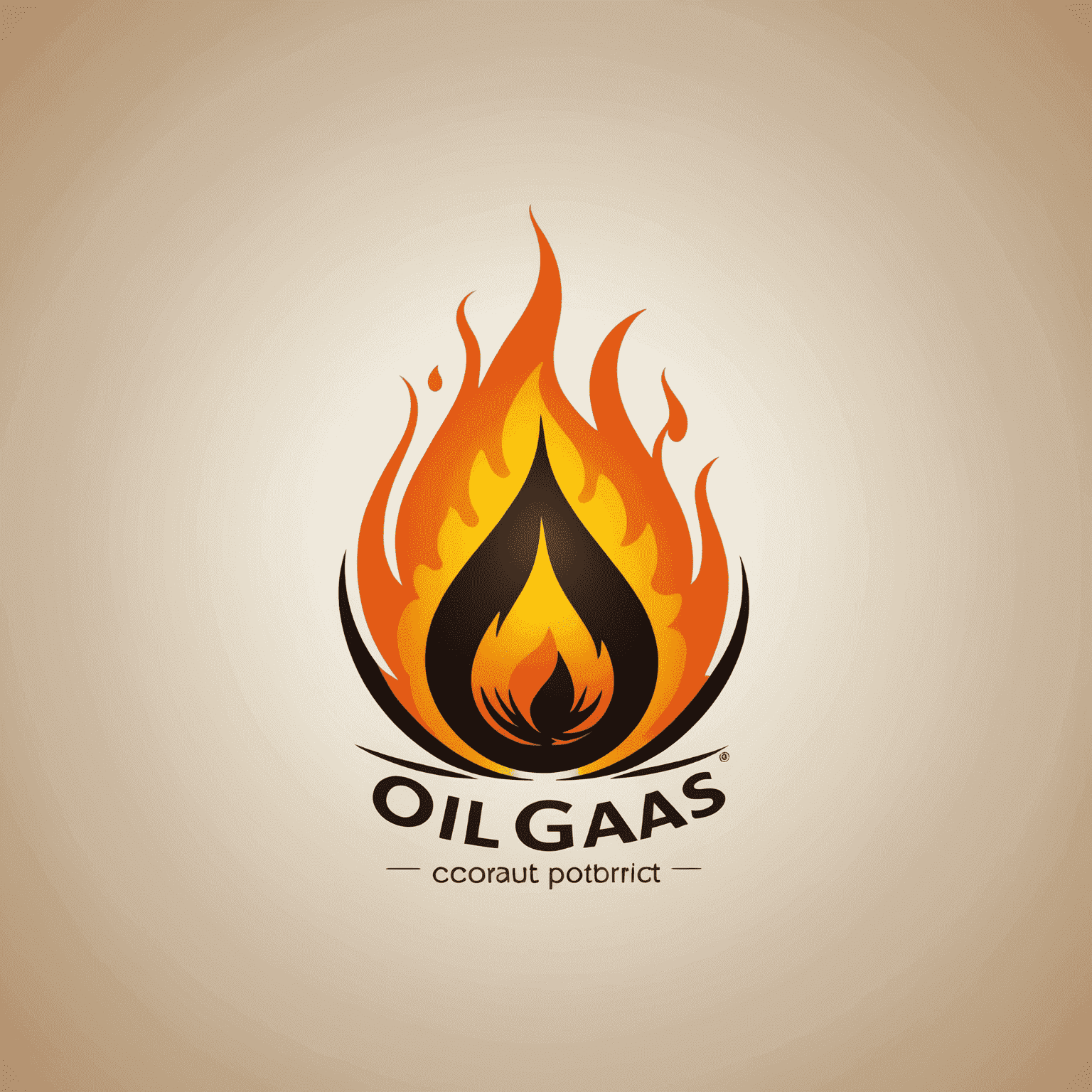 OilGas Consult Logo - A stylized oil drop and flame icon with the company name