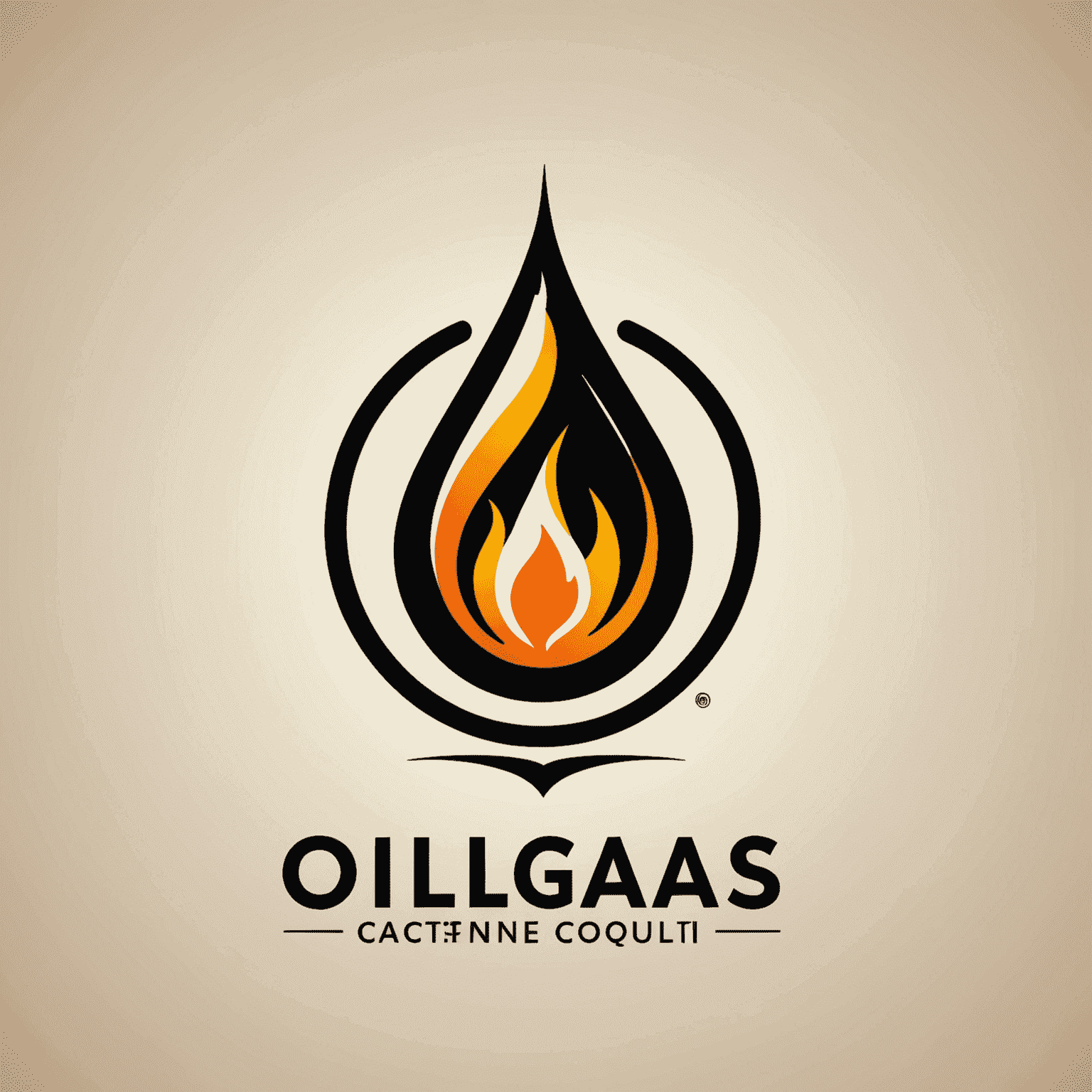 OilGas Consult Logo - A stylized oil drop and flame icon with the company name