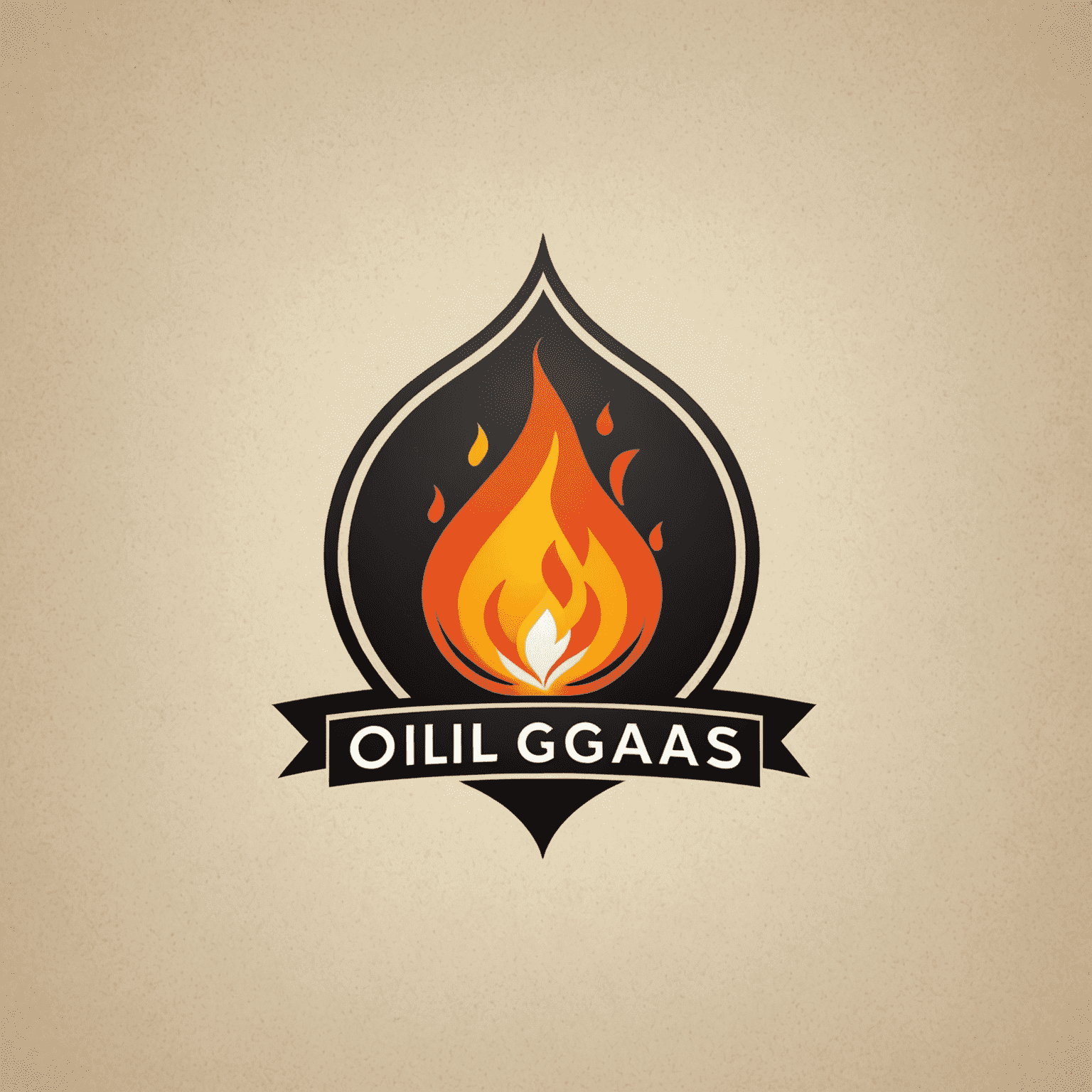 OilGas Consult Logo - A stylized oil drop and flame icon with the company name